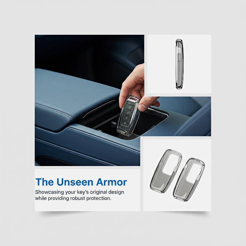 [YANG] MG S5 EV TPU ฝาครอบกุญแจรถ Anti-Collision ติดตั้งง่ายกรณีกุญแจสําหรับ MG S5 EV Travel Key Pro