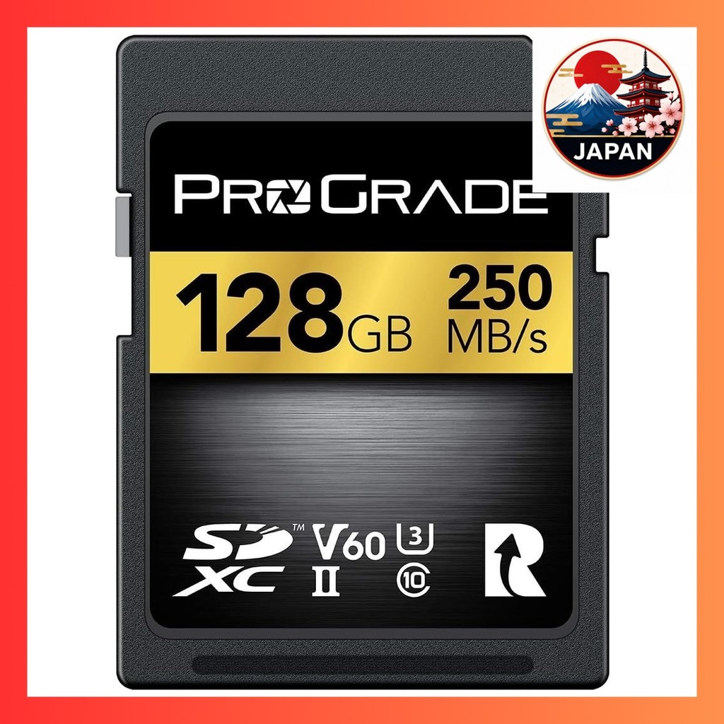 [Directly from Japan]ProGrade Digital SDXC UHS-II V60 GOLD 128GB Memory Card (Imported)【Prime Japan】