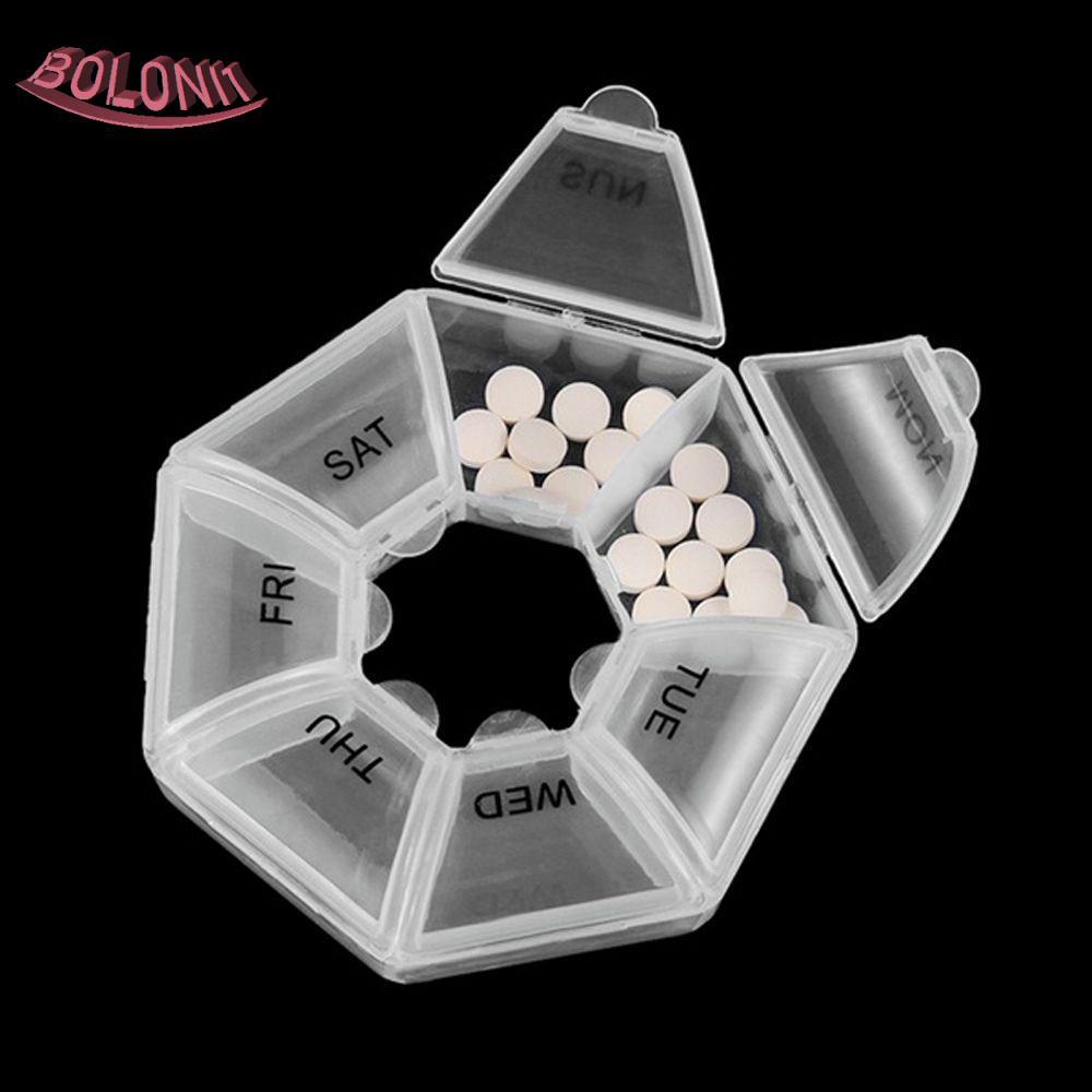 BO Pill Case Travel 7 Day Weekly Pill Organizer