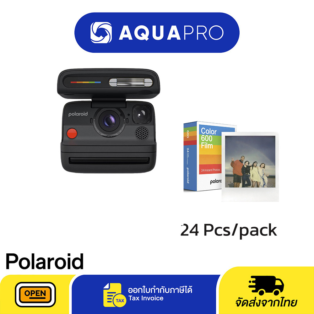 Polaroid Flip Black+Polaroid Color Film for 600 - Triple Pack ฟิล์มโพลารอยด์ By Aquapro