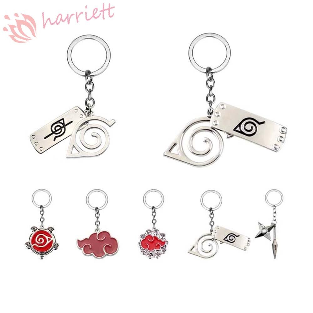HARRIETT Naruto Key Rings Red Cloud Special Car Key Chain พวงกุญแจ พวงกุญแจ พวงกุญแจรถยนต์ การ์ตูน N