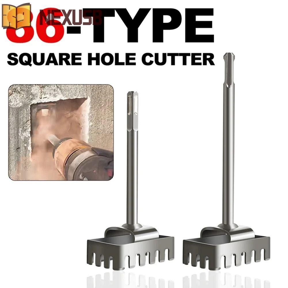 NEXUSBEAM เครื่องตัดรูสี่เหลี่ยม, Punch Square-handle 4 Pits Square Socket Puncher, Round-handle 2 G