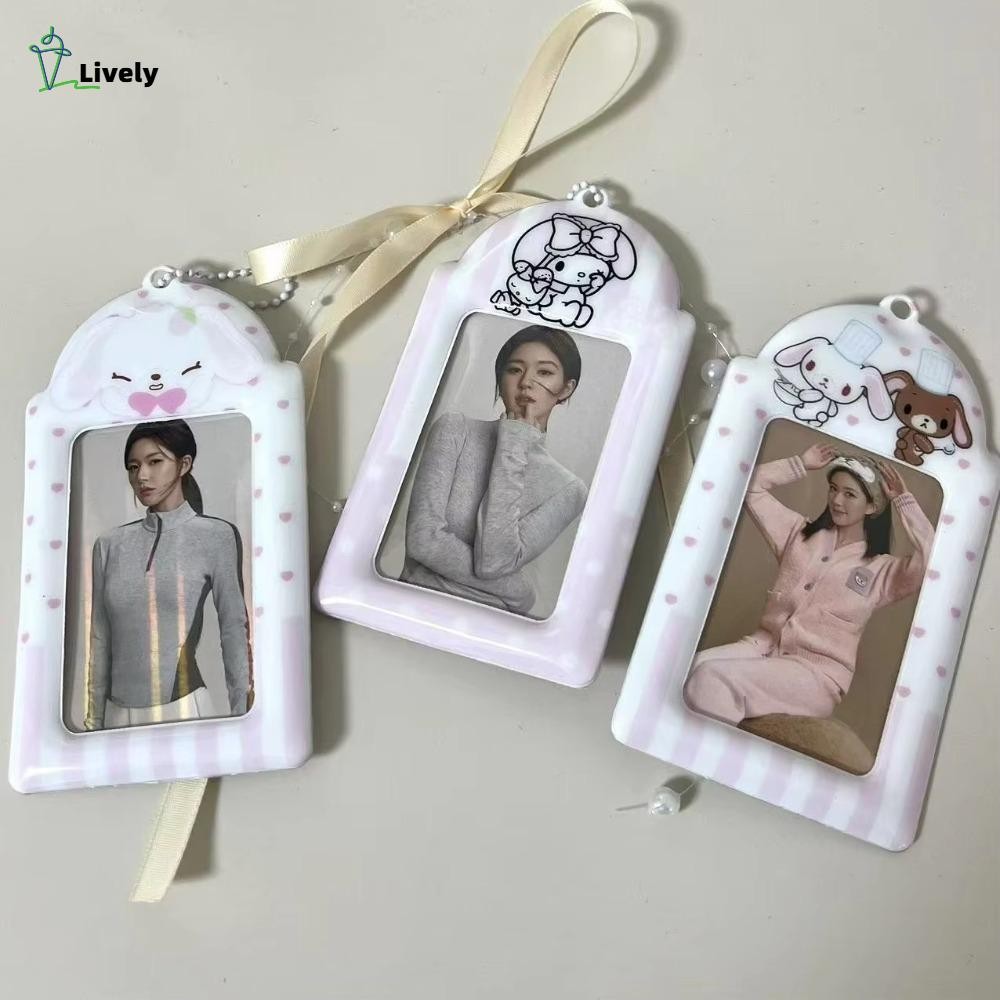 กรอบภาพถ่ายไอดอล PVC ขนาด 3 นิ้ว น่ารักพร้อมจี้กระเป๋าโซ่ Style Y2K