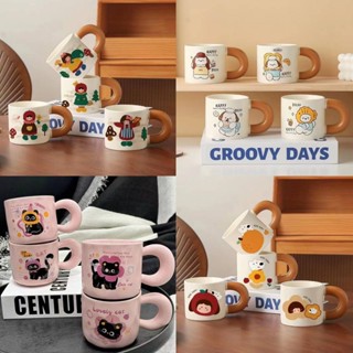 💘แก้วเซรามิค💘คละลาย พิมพ์ลายน่ารักๆ 400มล. แก้วมัค แก้วน้ำ แ…