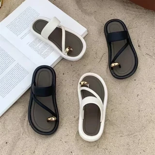 icy.sport พร้อมส่ง รองเท้าเท้าแตะ หูคีบแบบสวมนิ้ว สไตล์เกาหลี พื้นนุ่ม ดูสุภาพเรียบร้อยน่ารัก X173