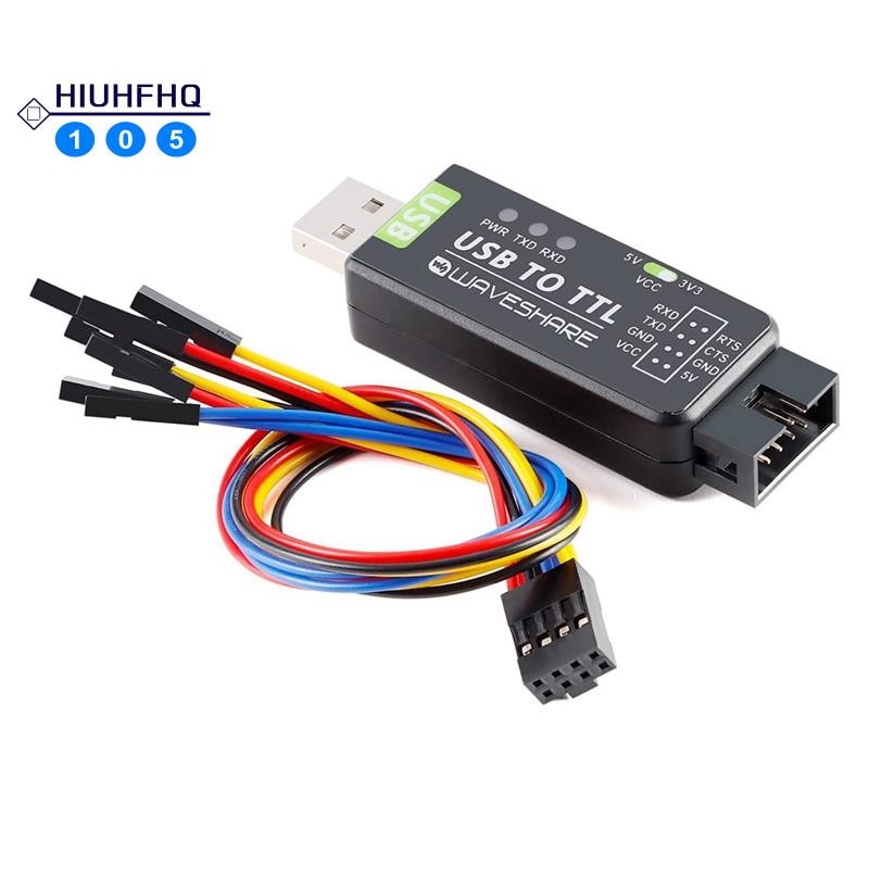 Hiuhfhq106Waveshare USB to Serial Adapter Module FT232RL USB to UART Industrial Serial to USB Conver