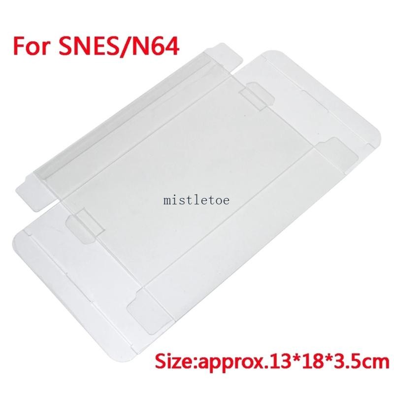 MIS ตลับเกมเคสพลาสติกกล่องเก็บการ์ดเกมสําหรับกล่องเกม SNES N64