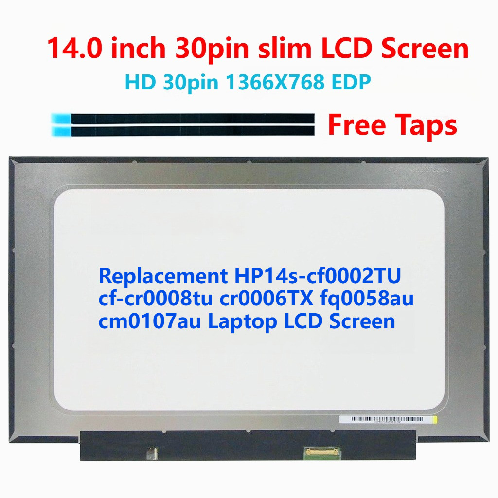 เปลี่ยน HP 14S-cf0002TU Cf0059tu14s-CR0008TU CR0006TX FQ0058AU CM0107AU แล็ปท็อปหน้าจอ LCD