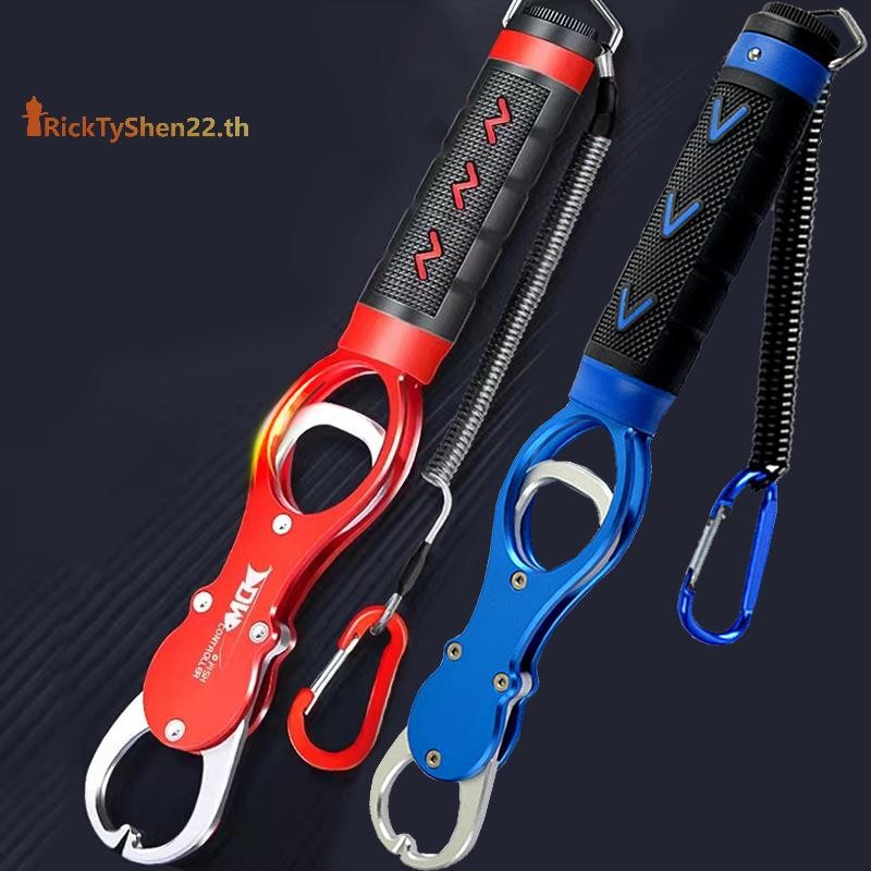 RickTyShen ตกปลา Gripper Lip Grippers ตกปลาปลา Grabber เครื่องมือ Lip Clamp พร้อมเครื่องชั่งน้ําหนักป้องกันสนิมสําหรับผู้ที่ชื่นชอบตกปลาเริ่มต้น TH