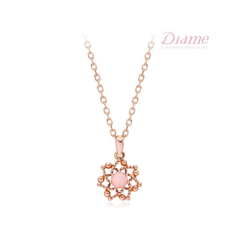 สร้อยคอ birthstone สีทอง 18K สำหรับเดือนตุลาคม AC0500NOC