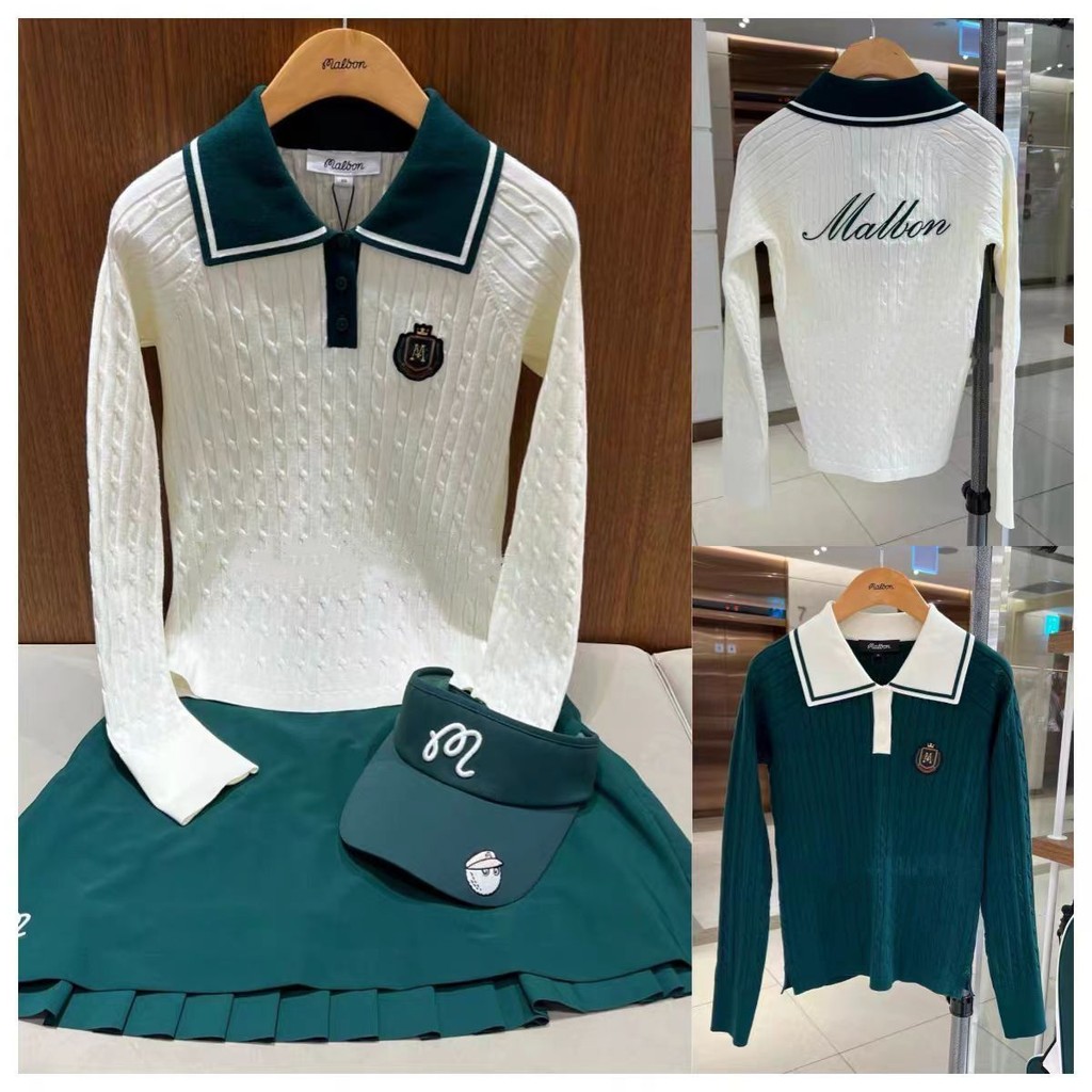 เสื้อกอล์ฟผู้หญิง MLBON Seasonal Style ออกแบบมาในแนว Color-Blocking แขนยาว ระบายอากาศได้ดี ใส่แล้วสบาย เหมาะสำหรับเล่นกีฬาและสวมใส่ในทุกวัน