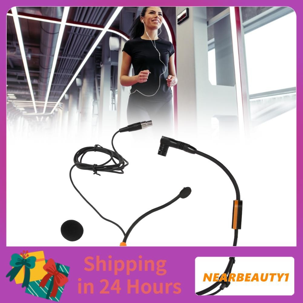 Nearbeauty1 Nearbeauty1 Headworn ไมโครโฟน Hydrophobic Construction น้ำหนักเบา Sweatproof ชุดหูฟังฟิต
