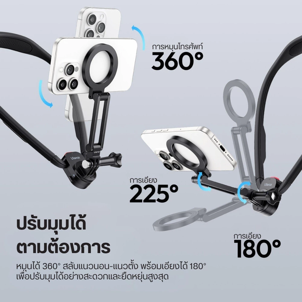 Ulanzi MG14 Magnetic Neck Mount สายคล้องคอ GOPRO/DJI Action 6/5Pro/4/3,Insta360 สำหรับถ่ายภาพ POV thumbnail 8