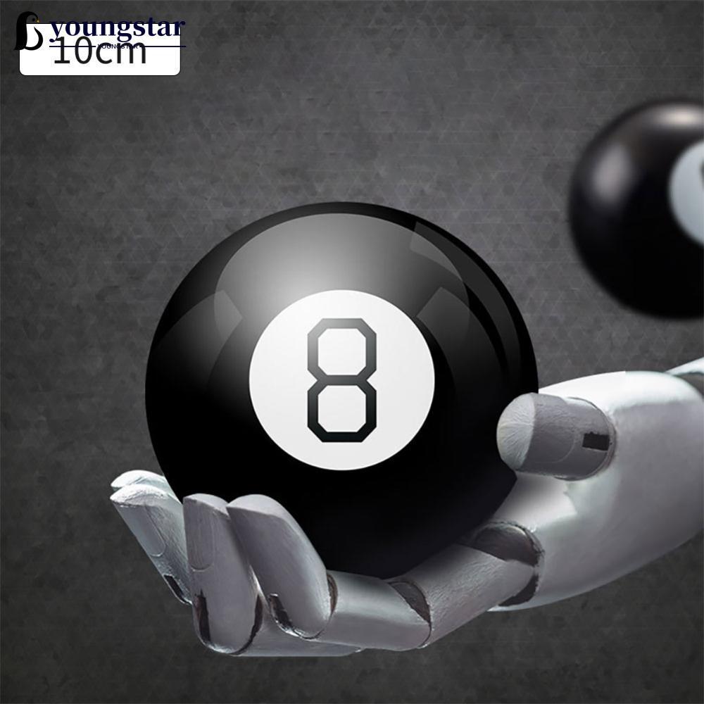 YST Prophecy Ball 10 ซม.Magic 8 Ball Prophecy สีดํา 8 Magic Ball Magic Props ใหม่แปลกของขวัญของเล่น