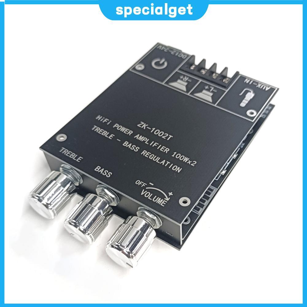ZK-1002T Bluetooth-Compatible Amplifier HIFI 2.0 Channel 100Wx2 Audio Module Kit [specialget.th]