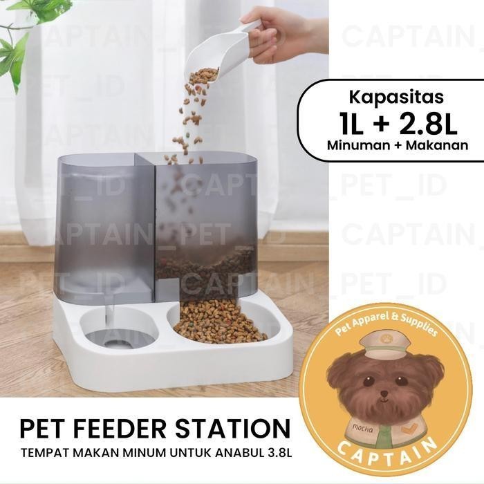 [30] PET FEEDER STATION DOG EAT BOWL POODLE BICHON HUSKY SAMOYED GOLDEN RETRIEVER