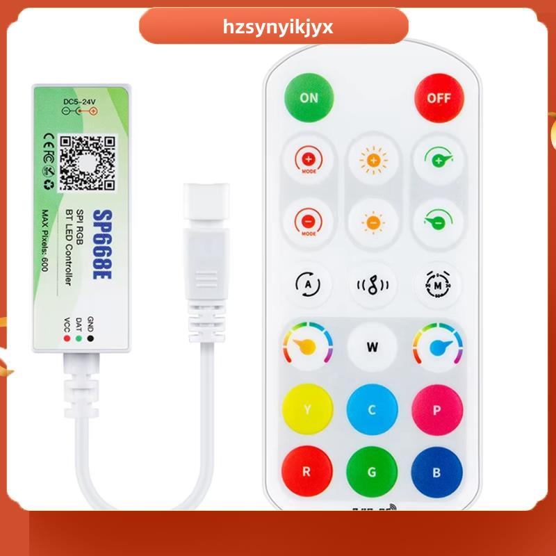 hzsyikjyxSP668E SPI RGB LED Controller 600 IC รองรับ BT APP 2.4G รีโมทสําหรับ WS2811 สําหรับ WS2812B
