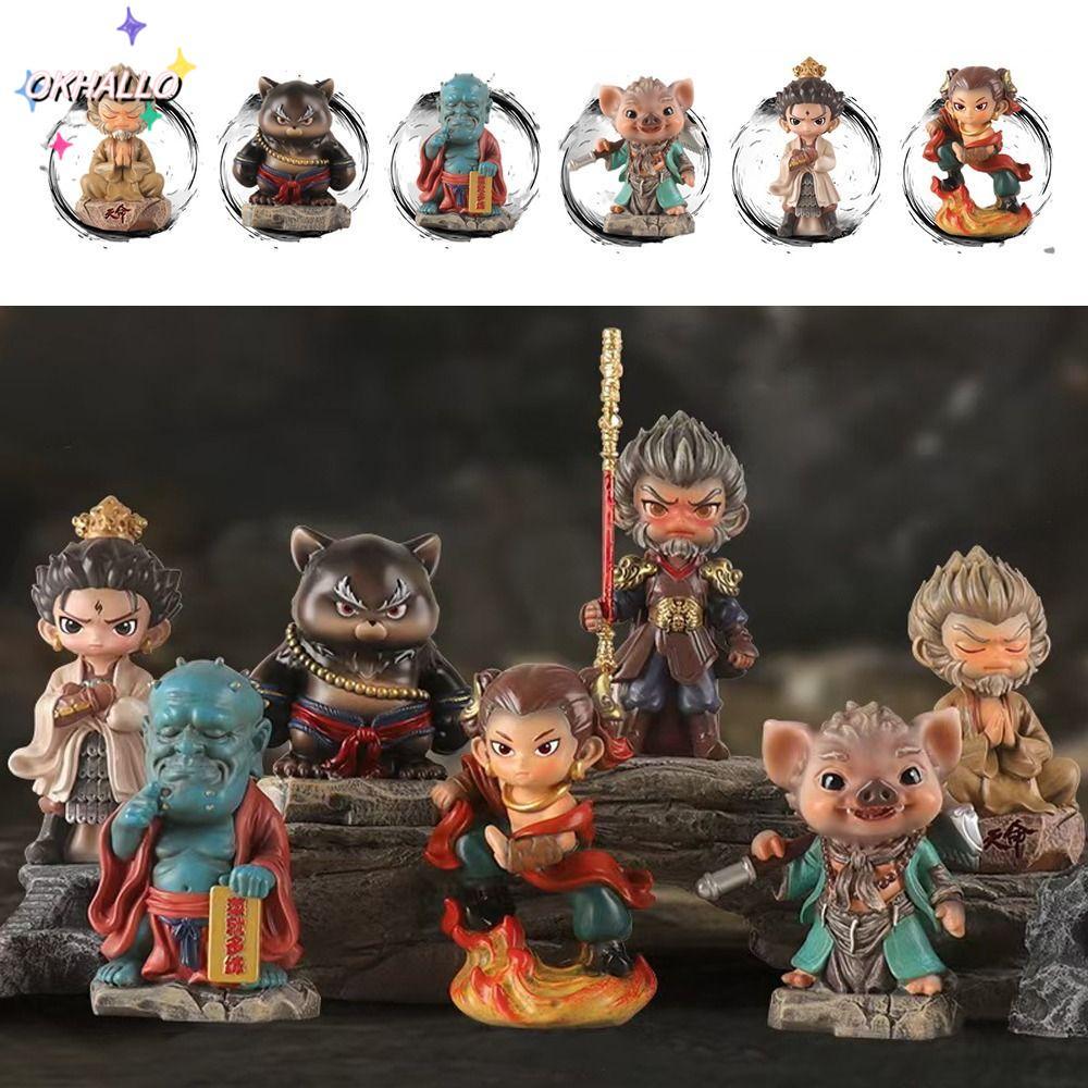 OKHALLO ของเล่น, Peripheral Black Myth Wukong Box, Hot Game Hand-Made Wukong Legend Wukong Figure สํ