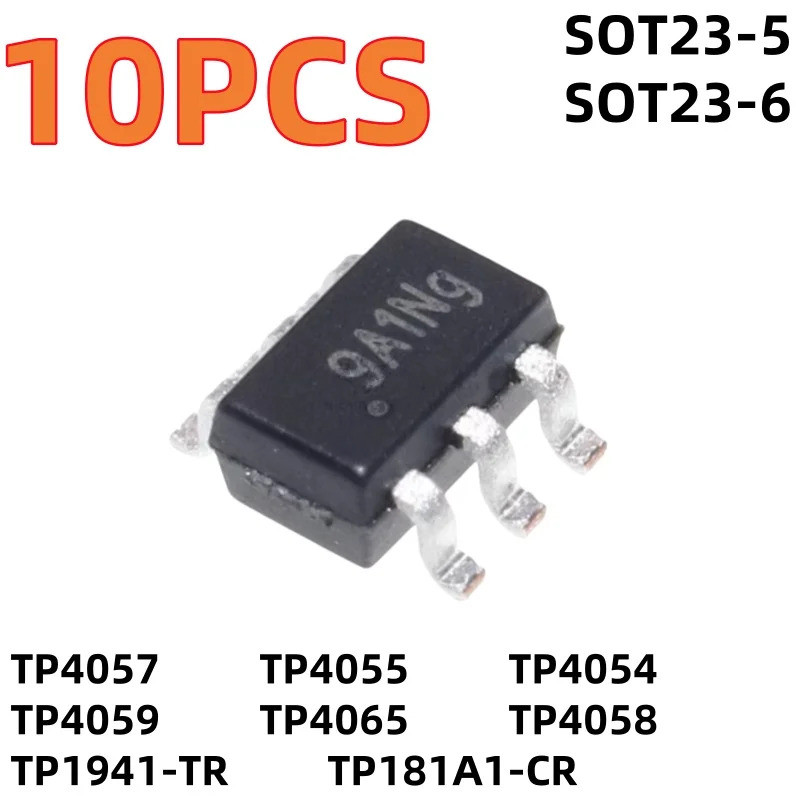 5PCS TP4057 TP4055 TP4054 TP4059 TP4065 TP4058 TP1941-TR TP181A1-CR SOT23-5 SOT23-6 ชิปic