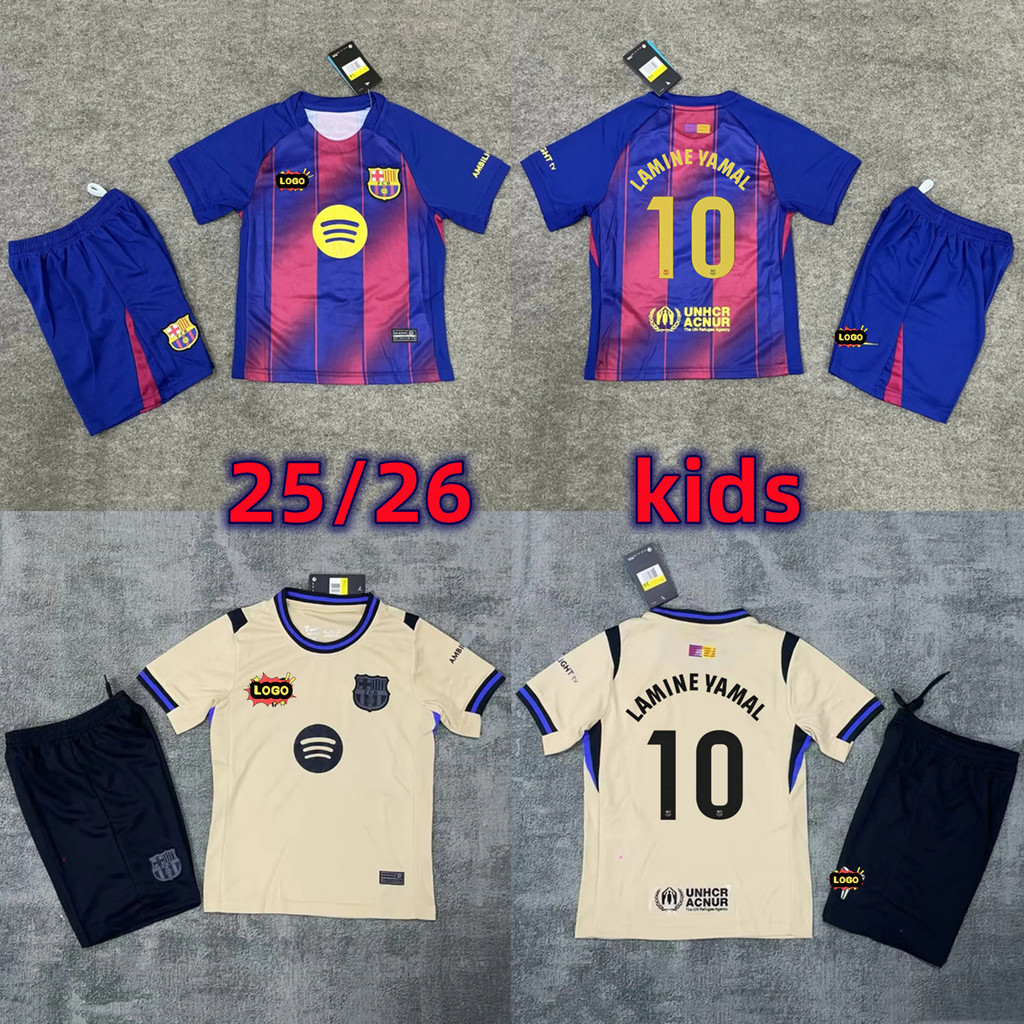 เสื้อฟุตบอลเด็ก FC Barcelona แบบส่วนบุคคลKids