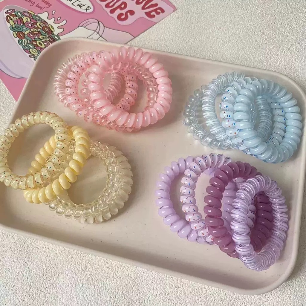 ยางรัดผม ยืดหยุ่น โปร่งใส แพ็ค4ชิ้น มาใหม่