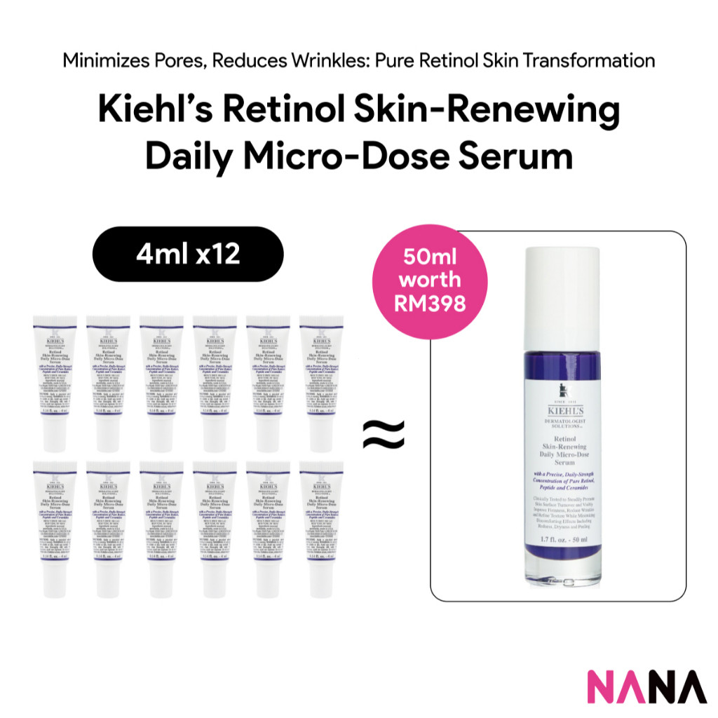 New Product # Kiehl's Retinol Skin-Renewing Daily Micro-Dose Serum Sample Pack (4ml x 12/6)