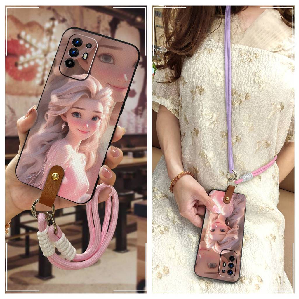 Dirt-resistant Anti-KNOCKเคสโทรศัพท์สําหรับOPPO A95 5G/A94 5G/Reno5Zกันน้ําCrossbodyสร้อยคอนุ่มออกแบ