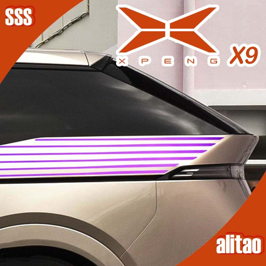 [READY]XPENG X9 Rear wing sticker Body Kit XPENG X9 EV Car Decoration Accessories J9Z2
