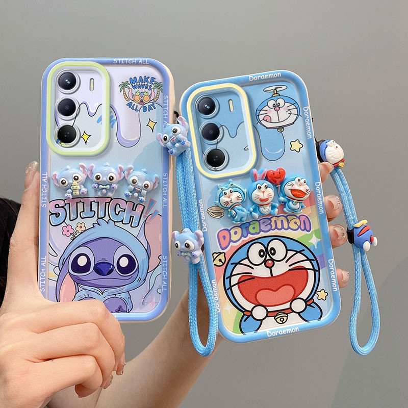 เคสRealme C71-4GเคสKuromi Doraemonเคสโทรศัพท์การ์ตูนเคสสามมิติน่ารักเคสโทรศัพท์แบบนุ่มXX-TYGZ2