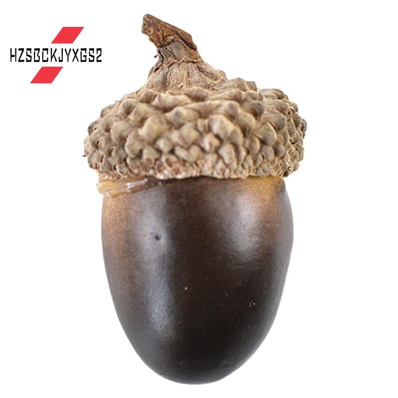 Hzsbckjyxgs2Artificial Acorns, สมจริงจําลอง Acorns สําหรับแจกันฤดูใบไม้ร่วงเติมตกแต่ง, งานฝีมืองานแต