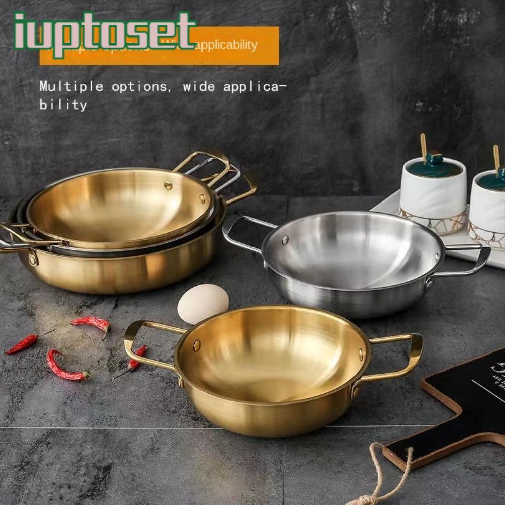 IUPTOSET บ้านทําอาหารพร้อมที่จับสแตนเลสสําหรับห้องครัว Paella Pan