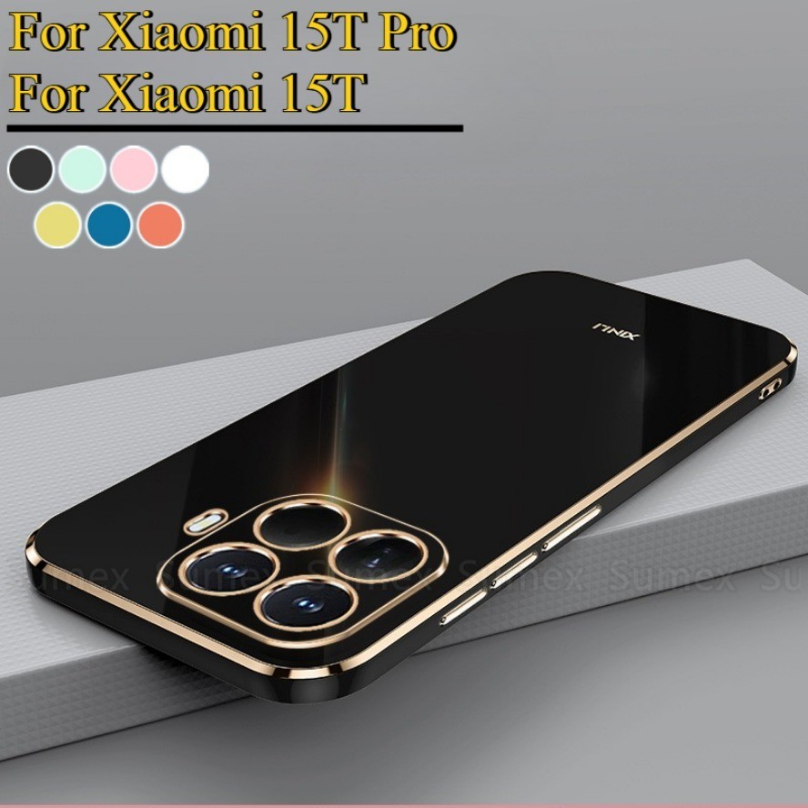 ชุบเคสTPUนุ่มสําหรับXiaomi 15T 15S 15 Pro Ultra 5Gแฟชั่นGlossy Electroplatedซิลิโคนเคสโทรศัพท์บางปกหลังXiaomi15 Mi15 Xiaomi15T Mi15T 2025