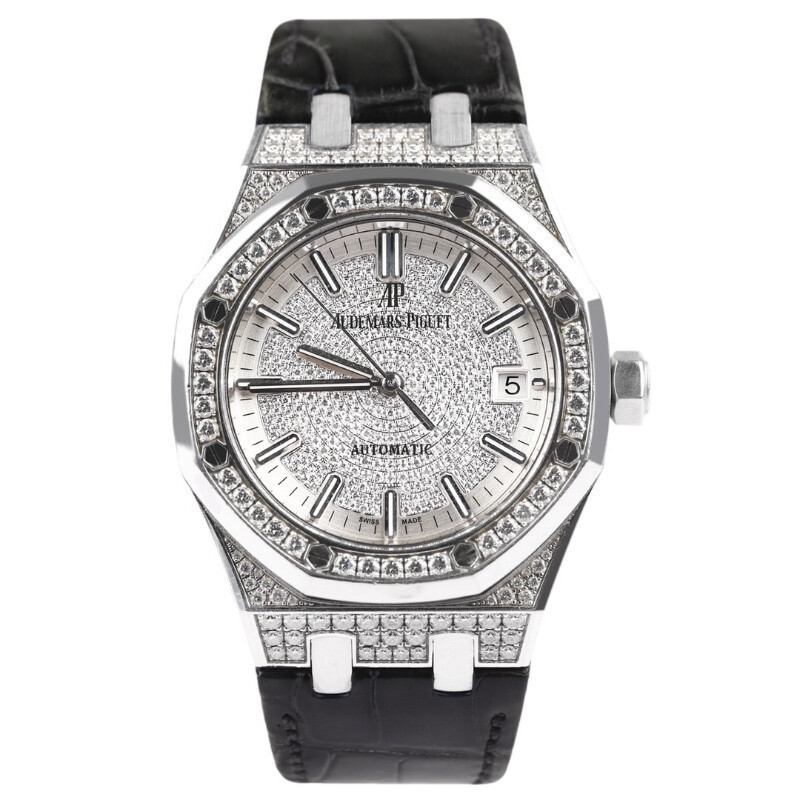 Audemars Piguet Audemars Piguet Royal Oak Series 15452BC White Gold Rough Diamond Gypsophila นาฬิกาก