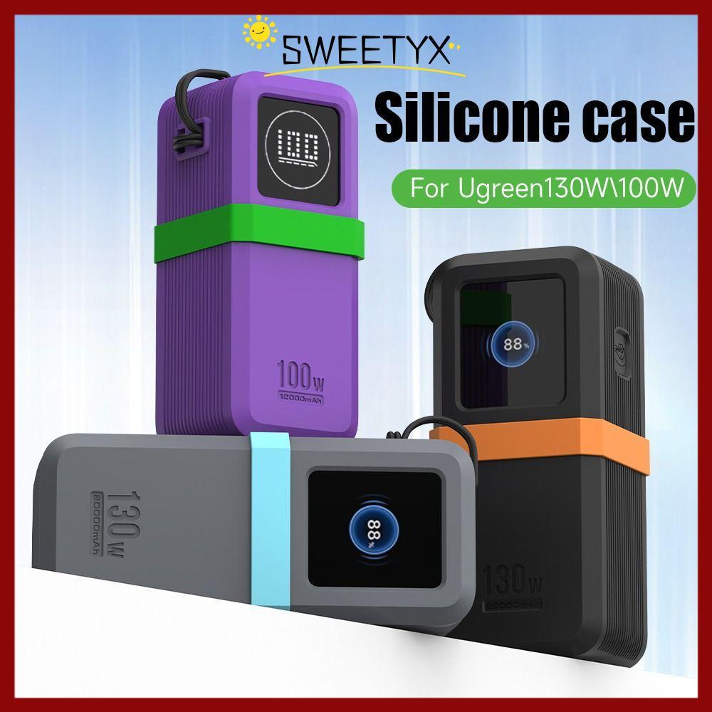 จัดส่งจากประเทศไทยSWEETYX Protective ,ซิลิโคนกันกระแทกกันฝุ่น, แบบพกพา Soft Carrying สําหรับ UGREEN Nexode Power Bank 20000mAh 130W/12000mAh 100W Travel