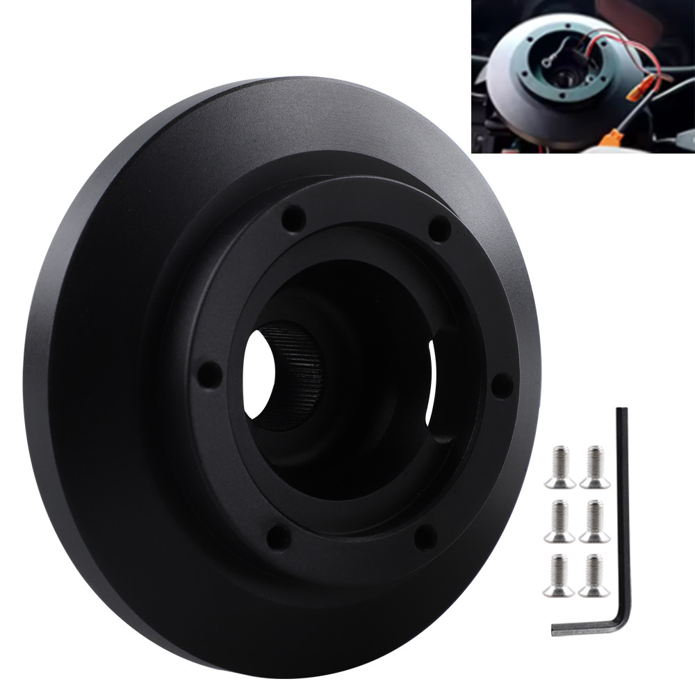 E46H อลูมิเนียมพวงมาลัยสั้น Hub Adapter Quick Release Boss Kit สําหรับ BMW Z4 Z4M E85 2001-2006 สีดํ