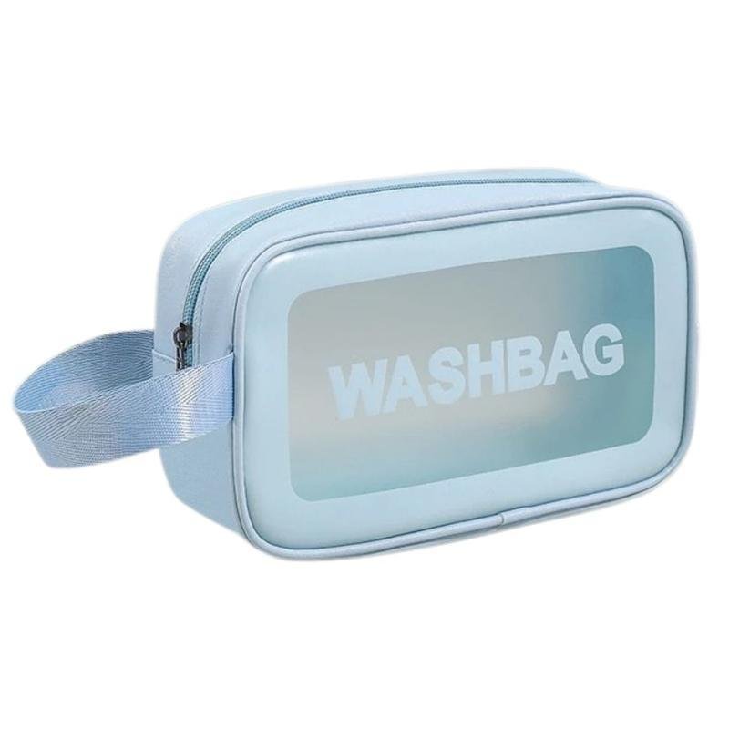 [สินค้าแถม]CBG Devices กระเป๋าเครื่องสำอางกันน้ำ Blue Wash Bag ขนาดพกพา 7x13x22 ซม. วัสดุ PVC ใส กัน