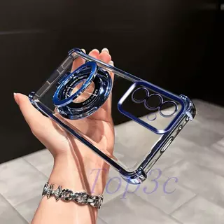 เคส Samsung S25 FE ถุงลมนิรภัยสี่มุมป้องกันการตก เคสโทรศัพท์แบบใสพร้อมขายึด CDSJ