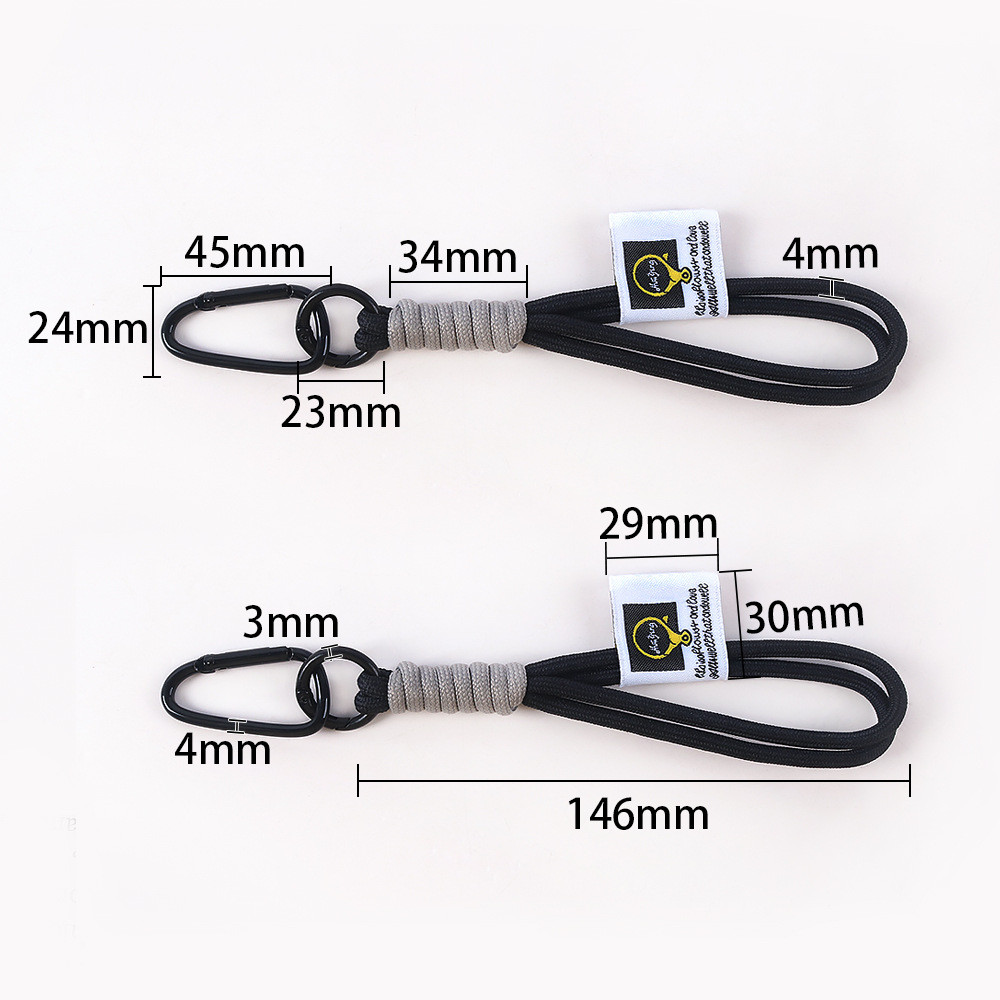 ใหม่สร้างสรรค์สีพวงกุญแจไนลอนแขวนเชือกปีนเขาหัวเข็มขัด ทําเอง ตุ๊กตาจี้โทรศัพท์มือถือโซ่กระเป๋าแขวนเชือก - รูปที่ 2