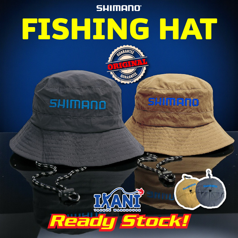 SHIMANO FISHING HAT Topi mancing Outdoor Ringan Kalis Air Lipat UV Protection bucket safari
