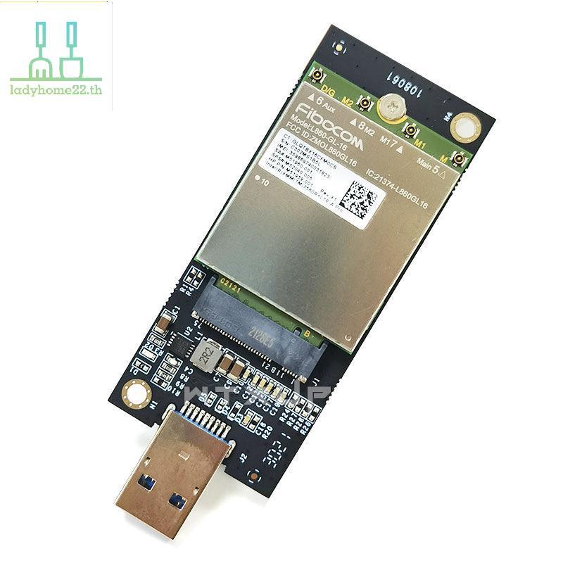 DOULLADY 1 ชุด DW5821E M2-NGFF DW5811e DW5816E EM7455 L860-GL USB3.0 การ์ดขยายสําหรับ 3G/ 4G/ 5G LTE