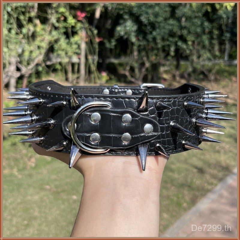 สุนัขขนาดใหญ่ขนาดกลาง Shepherd ปลอกคอสุนัข Anti-Bite ชี้เล็บ Caslo Thorn เล็บ Bull ปลอกคอสุนัขคอ Riv