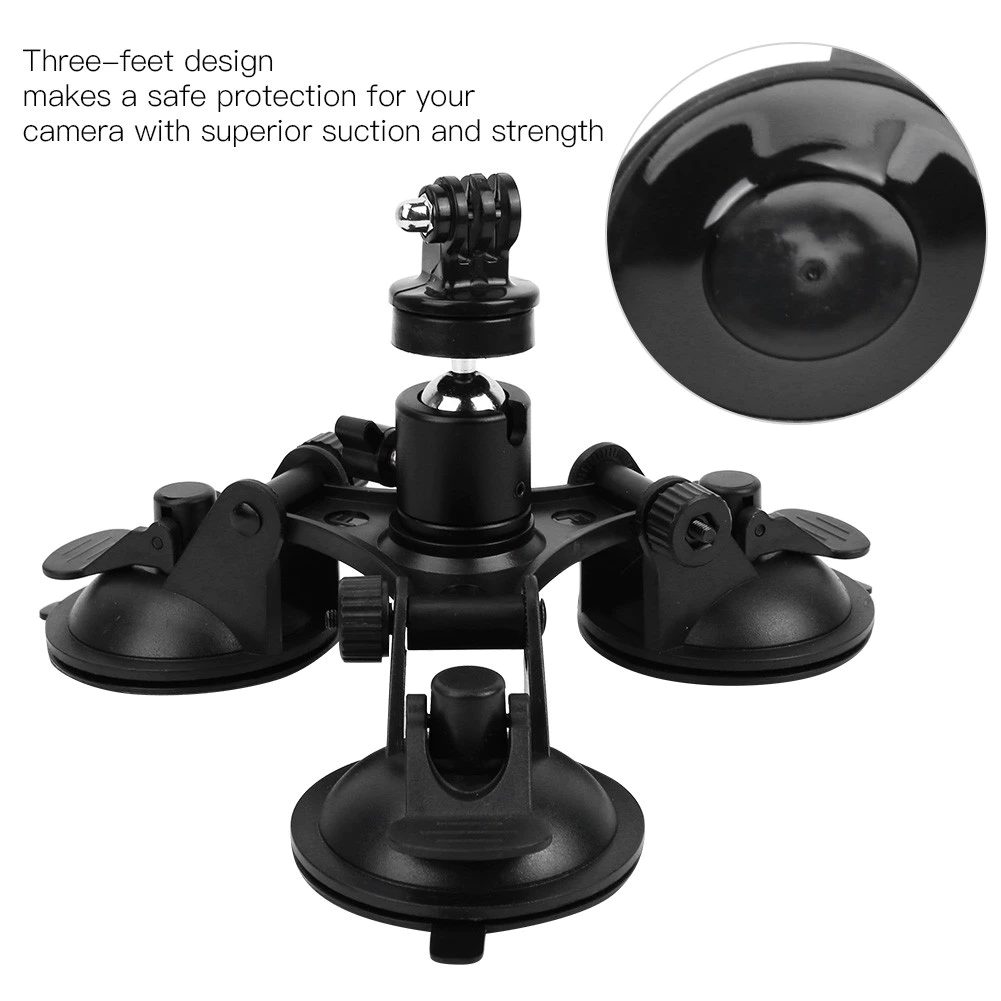 รถ กล้อง ที่ยึดถ้วยดูดติดสามทนต่อการสึกหรอสำหรับ OSMO GoPro thumbnail 9