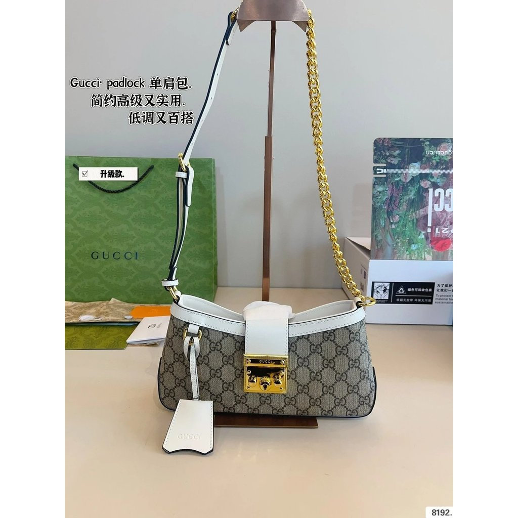 Guucci Ophidia กระเป๋าสะพายหลังและถือได้ สำหรับผู้หญิง พร้อมสายโซ่ สไตล์ใหม่ 7B7K