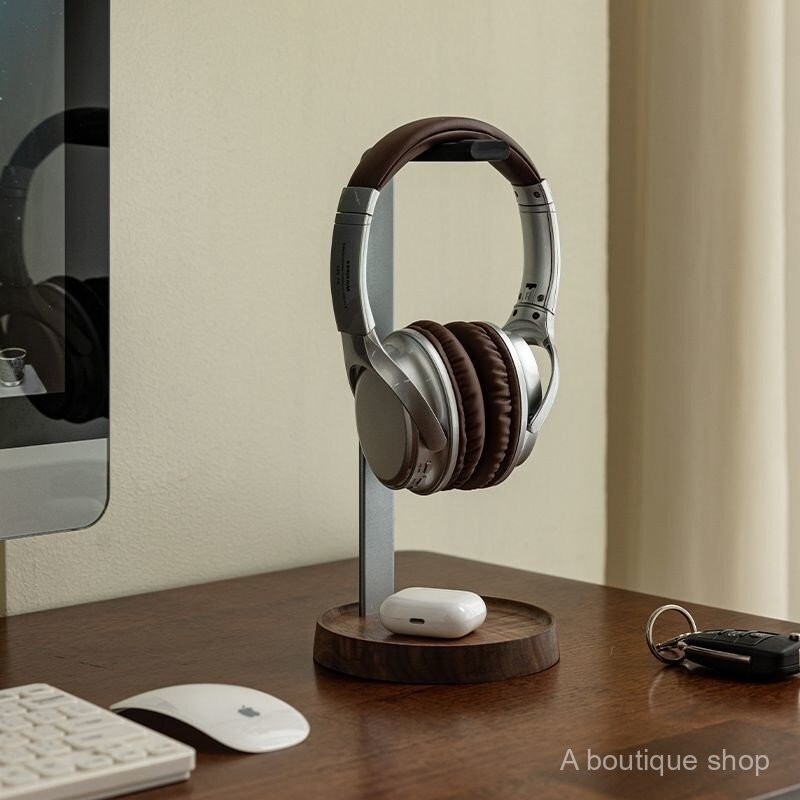 Nordic Country Solid Wood Computer Headset Stand Desktop Shelf Gaming Headset Hanging Headset Stand 
