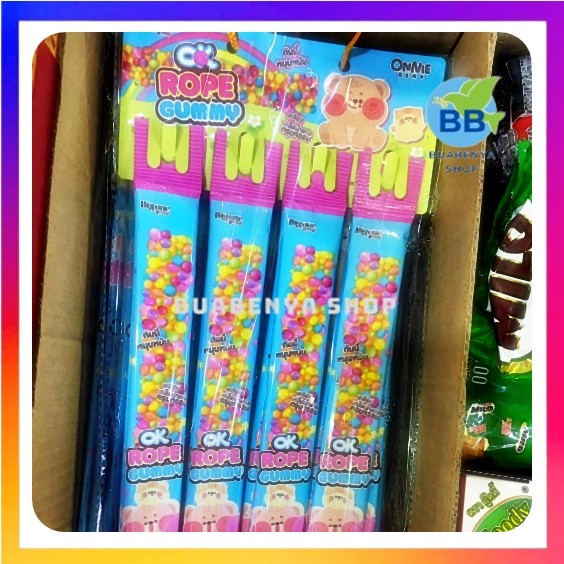 ขนม กัมมี่ โอเค อนนี่ แบร์โรพ 16 กรัม Ok Onnie Bear Rope Gummy 16g. 1 แพ็ค 12 ชิ้น