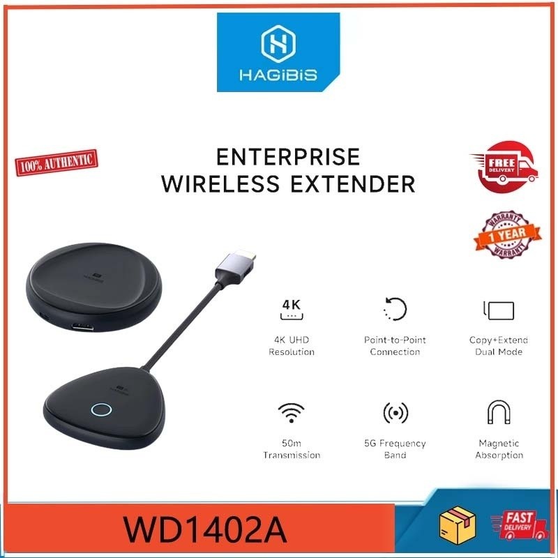 Hagibis WD1402A wireless screen projector HDMI transmission adapter 4K laptop to TV highdefinition p