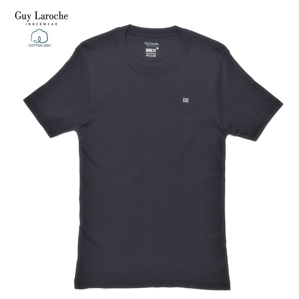 Guy Laroche เสื้อยืดชาย คอกลม สีดำ รุ่น JVU2423R5BL - รูปที่ 2
