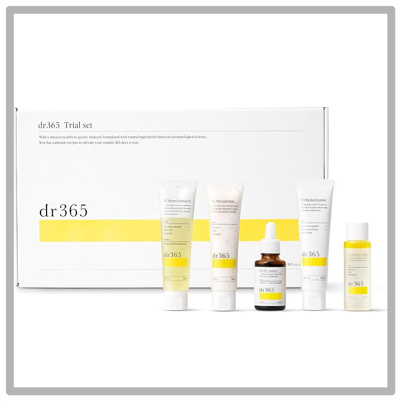 dr365 Trial Set Vitamin C Skincare Set Moisturizing Pore Exfoliation Sensitive Skin Dryness Cleansin