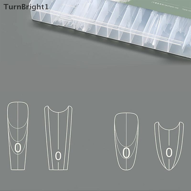 [TurnBright] 240 ชิ้น/กล่องแซนวิช Dual Nail Forms Extensions Dual Forms Coffin Almond Nail Forms Rap