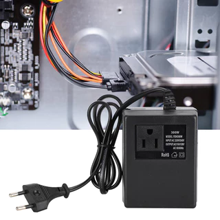 200W หม้อแปลงไฟฟ้าแปลงแรงดันไฟฟ้า AC 220V ถึง 110V EU Plug Adapter
